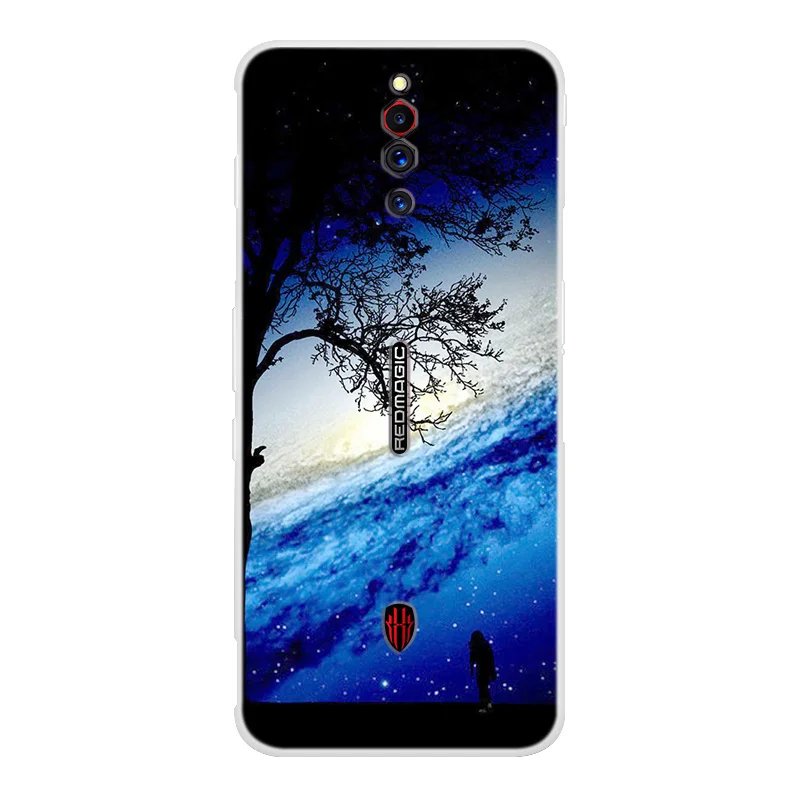 Популярный чехол для ZTE nubia Red Magic на заднюю панель из мягкого силикона с рисунком