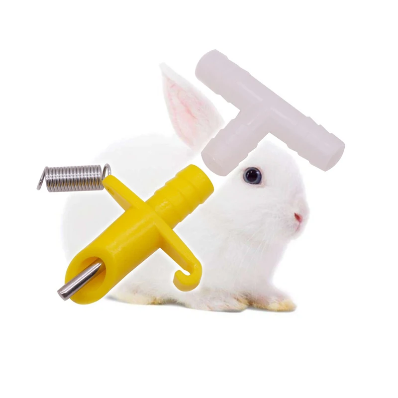 1 Pcs Rabbit Nipple Drinker Stainless Steel Plastic Mixed Material Anti-bite bite High-quality Farm Farming Equipment | Дом и сад