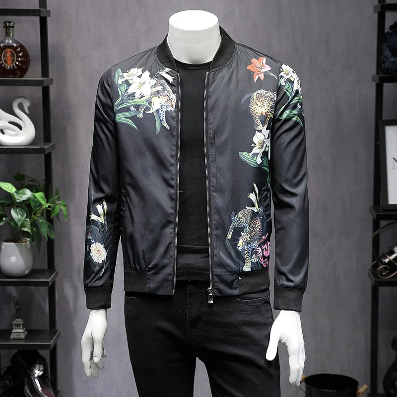 

2019 New Autumn Japan Style Streetwear Flower Jacket Men Hip Hop Windbreaker 4XL Men Jacket Clothing Bomber Jacket Men Clothes
