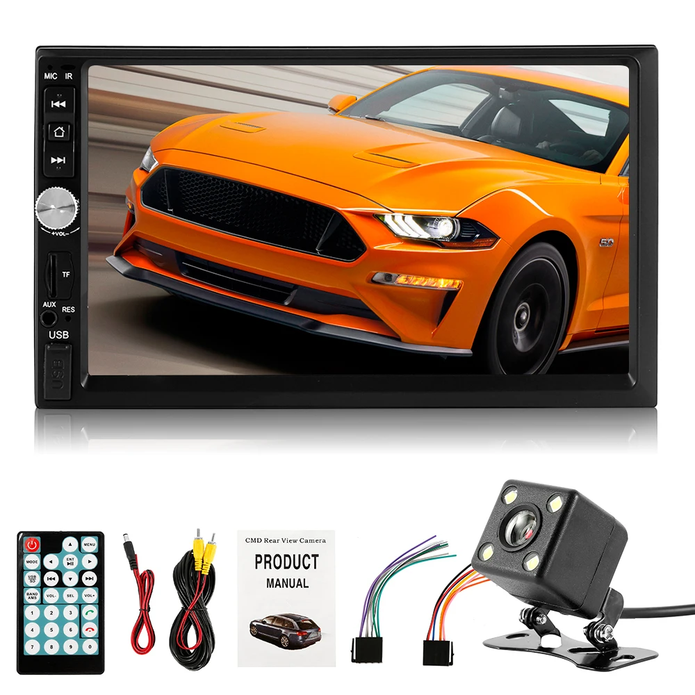 Автомобильный MP4 MP5 плеер fm-радио " TFT сенсорный экран HD видео Авто 2 Din In-Dash Bluetooth мультимедийный плеер с камерой заднего вида