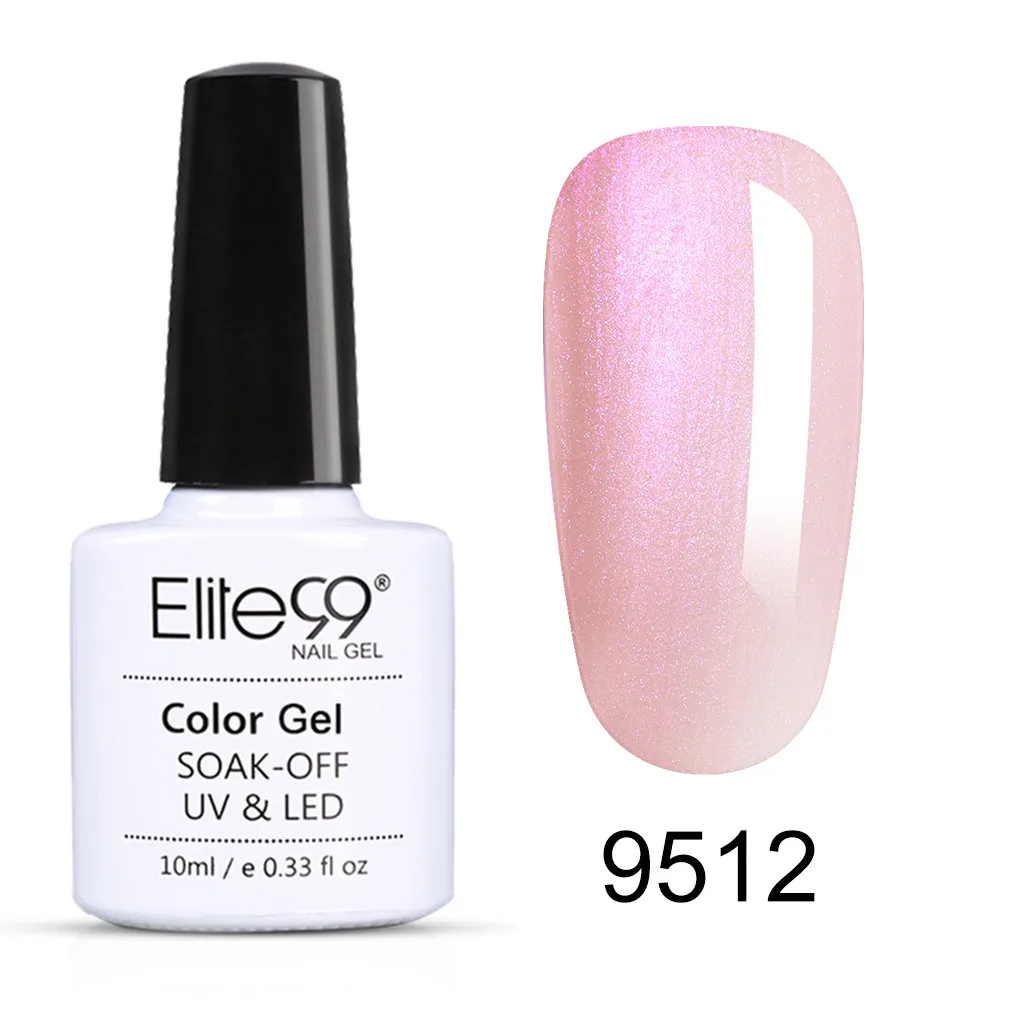 Elite99 10ml Shell Mermaid UV Gel Varnish Semi Permanent Pearl Hybrid Gel Nail Polish Soak Off Nail Art Gel Polish Manicure - Цвет: 9512