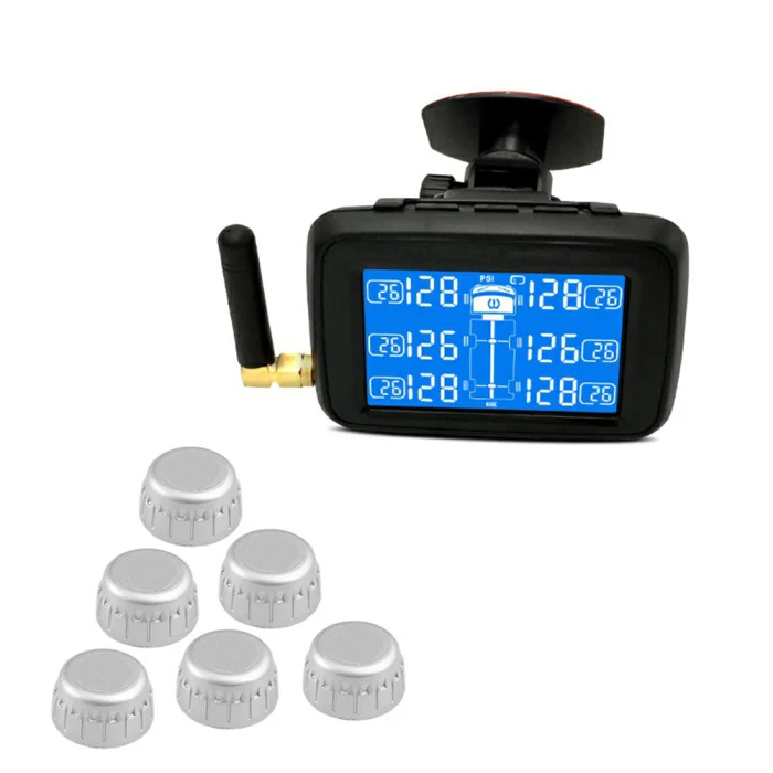 Грузовик Автобус Беспроводная система контроля давления в шинах TPMS с 6 внешними датчиками NJ88