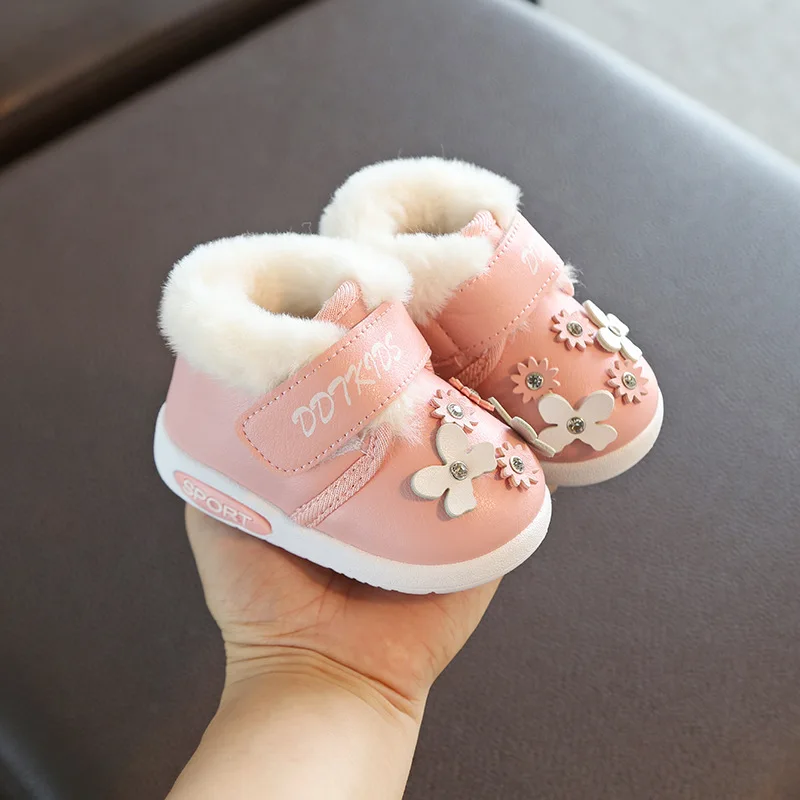 Детская обувь принцессы с мягкой подошвой для детей 1-2 лет; обувь для малышей; детская хлопковая обувь; обувь для маленьких девочек