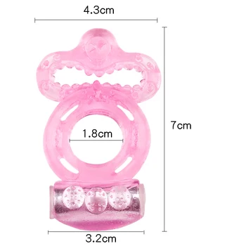 FBHSECL Vibrating Penis Rings Delay Ejaculation Double Cock Ring Sex Toys for Men Couple Adult Clitoris Stimulate Sex Shop 6