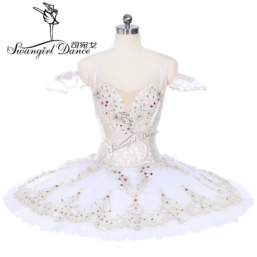 sleeping beauty variation professional ballet tutus cream white and gold classical ballet costume women Raymonda tutudressBT9237