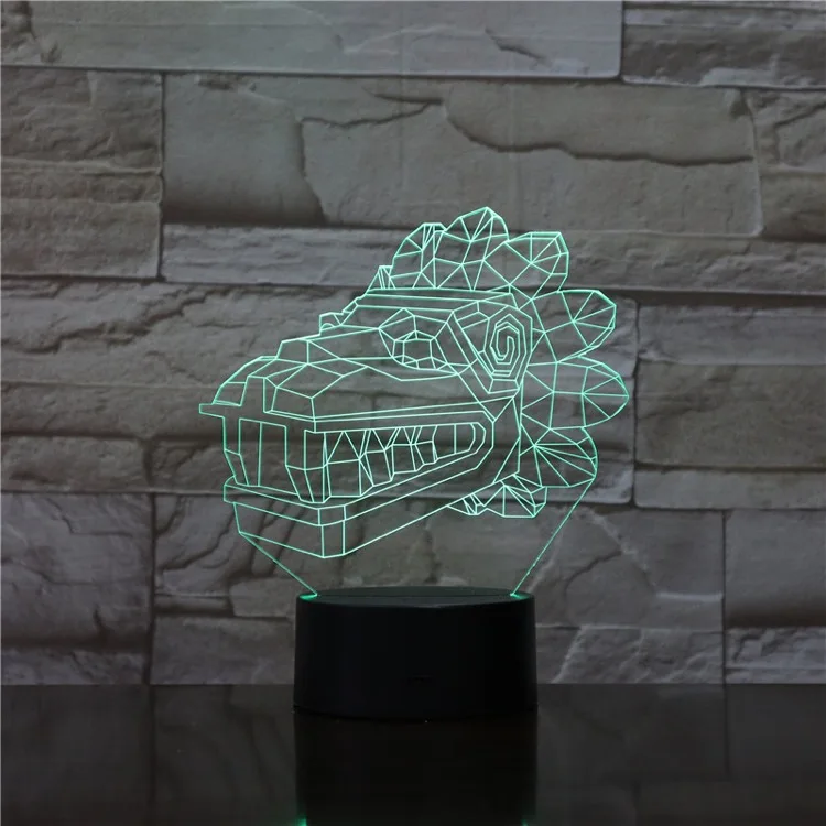 Межпланетарный динозавр тираннозавр рекс 3D лампа для гостиной многоцветная симпатичная декоративная светодиодная ночник лампа для Хэллоуина