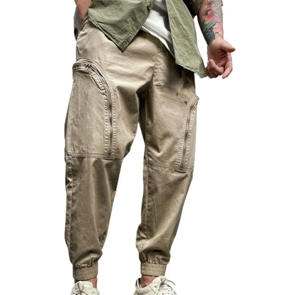 Джинсы-карго мужские свободного покроя модные штаны в уличном стиле