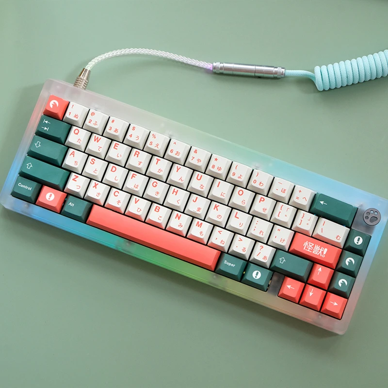 Gmk Kaiju Keycaps Pbt Sublimação Dye Perfil Cherry Keycap com Iso Enter 6u 6.5u 7u Barra de Espaço Conjunto