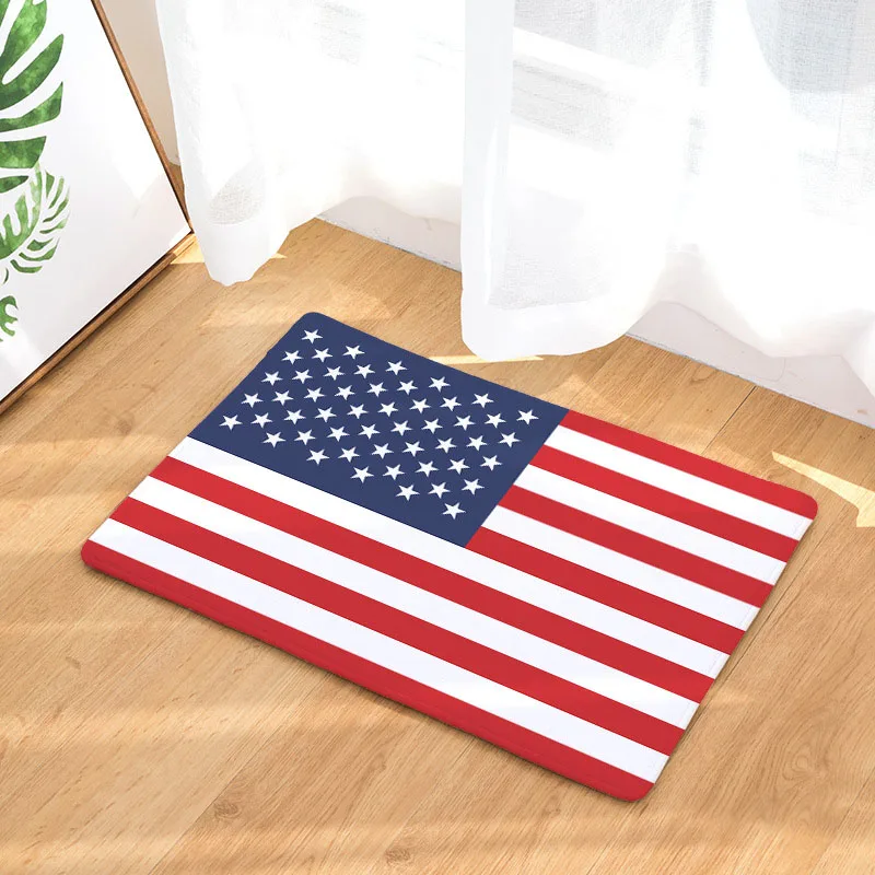 

National Flag Door Mat USA UK Brazil Doormat for Entrance Door Bathroom Kitchen Bedroom Nonslip Absorbent Floor Mat Rug
