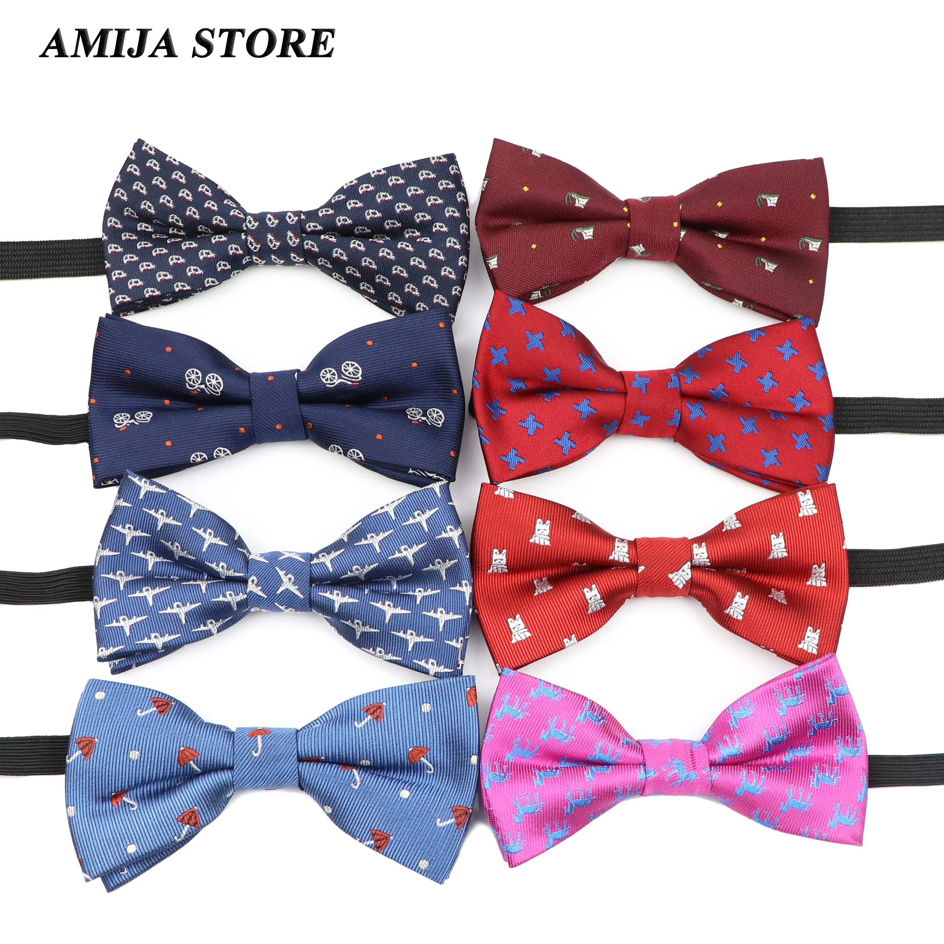 Cute Baby Kids Bow Tie Umbrella Bike Polyester Bowknot for Boy Girl Party Wedding Gifts Accessories Bowties Butterfly