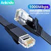 ANKNDO Cat6 Ethernet Cable Cat 6 Network Cable Finished Routing Six Flat Patch Cord Gigabit Indoor Twisted Pair Jumper Lan Cable