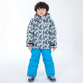 

New 2020 kids winter jacket waterproof outdoor sports clothing ski snow suit hooded coat+pants 2pcs design children snowsuit