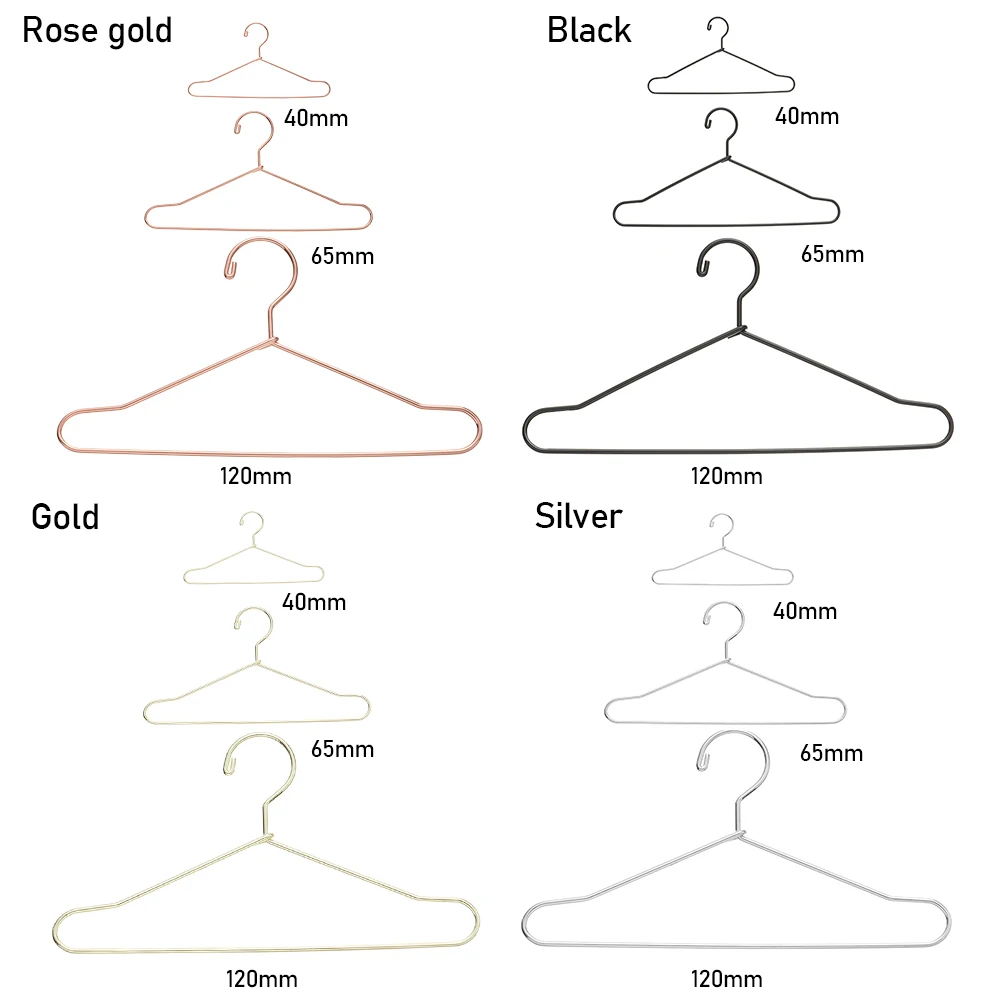 Metal Mini Hangers for Doll Clothes Organizer
