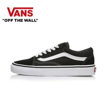 Оригинальные оригинальные мужские и женские туфли VANS OLD SKOOL, Классическая обувь для скейтборда, низкие модные черные туфли для пары, новинка, VN000D3HY28