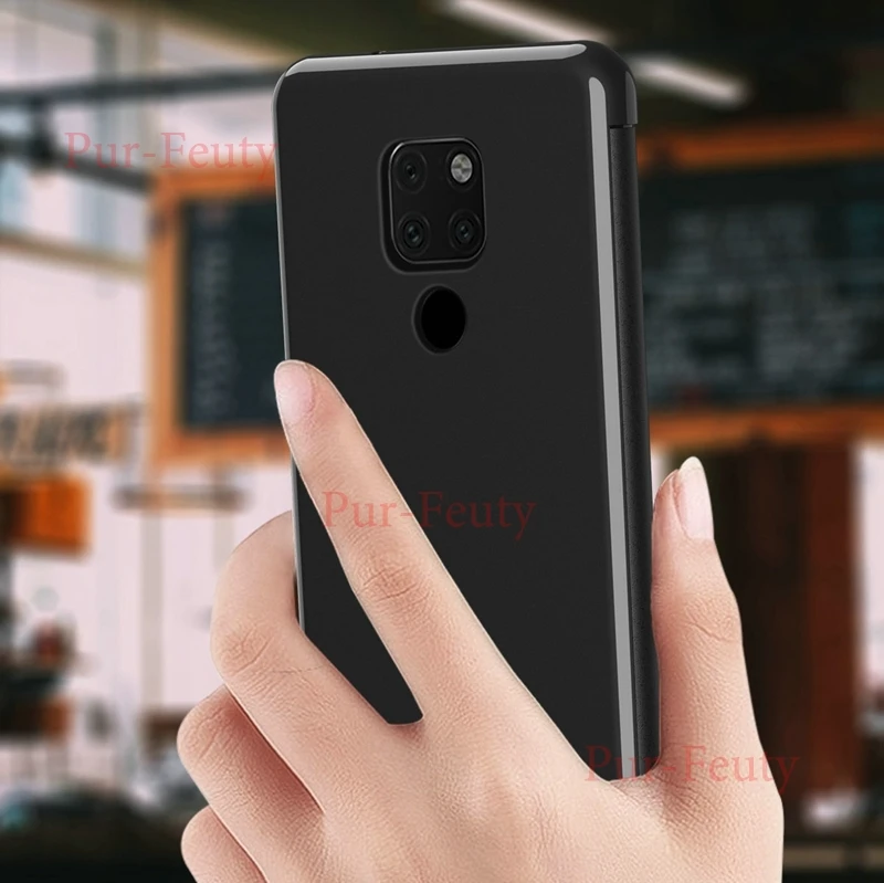 Чехол для huawei mate 20 HMA L09 L29 прозрачный зеркальный вид умный держатель-книжка защита милый чехол для huawei mate 20 HMA-L09 HMA-L29