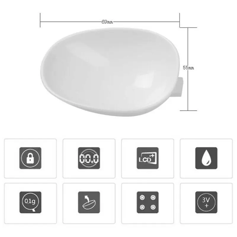 Высокая точность измерения 500g/0,1g lcd цифровой gn, oz, ложка весы электронный весовой баланс для кухонных принадлежностей