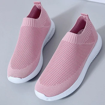 

2020 Women Sneakers Fashion Socks Shoes Casual White Sneakers Summer knitted Vulcanized Shoes Ladies Trainers Tenis Feminino
