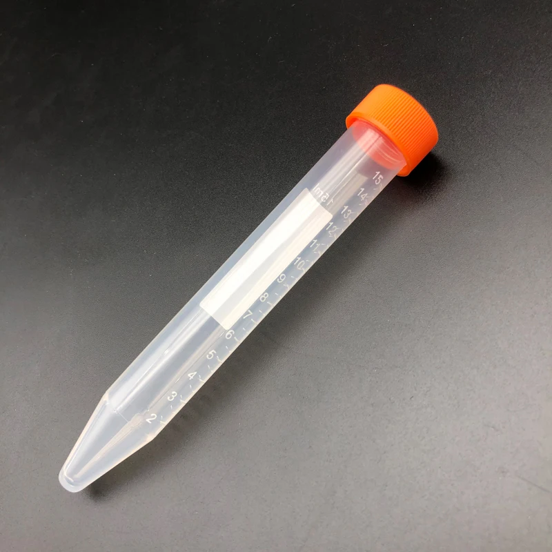 20Pcs/Pack 15mL Screw Cap Sharp Bottom Plastic Centrifuge Tube Centrifugal Laboratory Analysis Vial Container