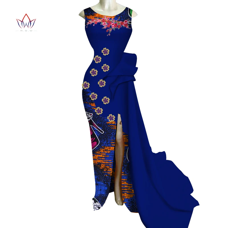 Африканские платья для женщин Bazin Riche африканская одежда женская аппликация цветок Длинные вечерние платья Дашики африканская одежда WY3516 - Цвет: 13