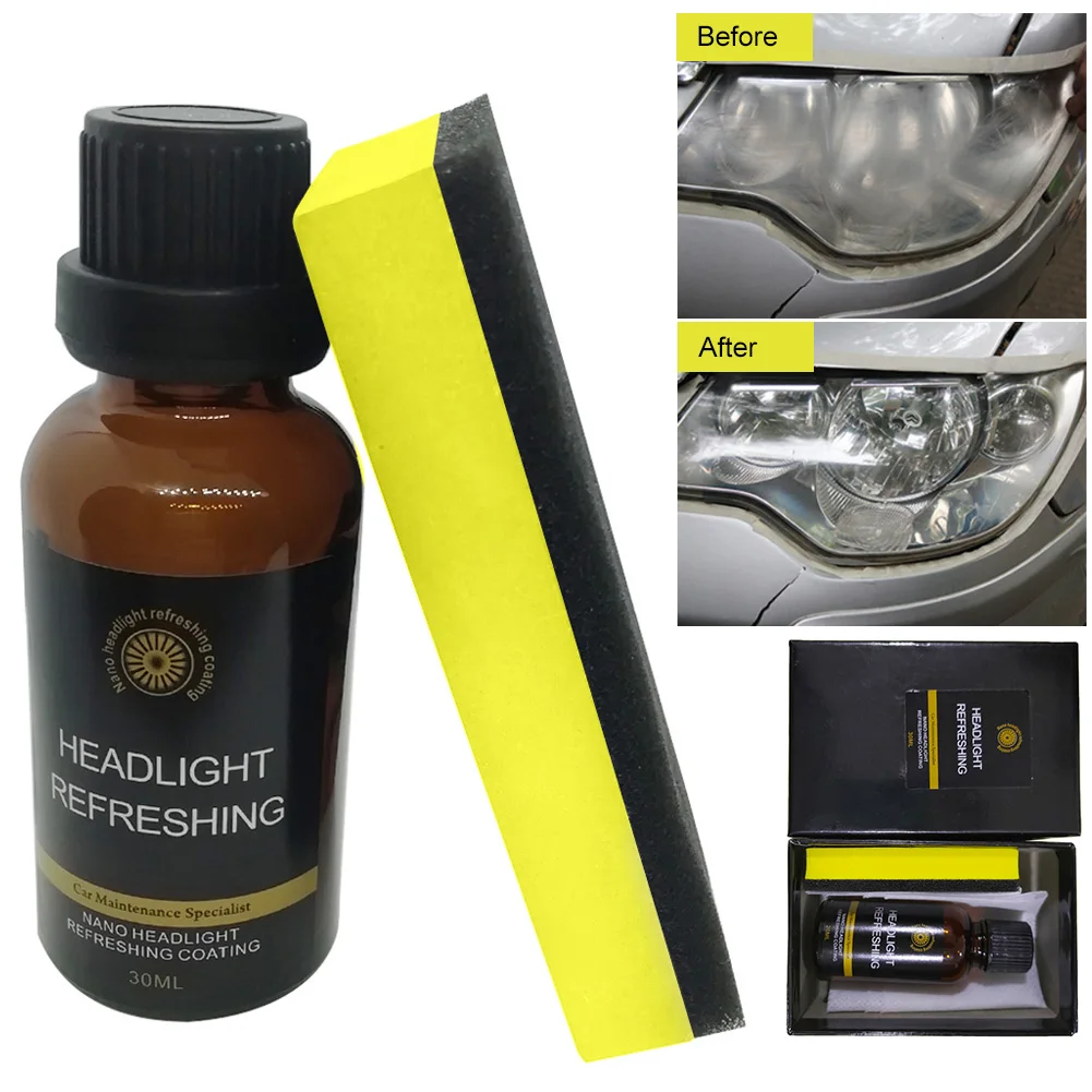 

30ML Car Headlight Repair Coating Solution Repair Kit Oxidation Rearview Coating Headlight Polishing Anti-scratch Liquid