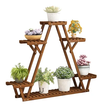 

Flower Stand Living Room Green Shelf Rack Solid Wood Assembly Balcony Floor Simple Flower Shelf Multi-layer Indoor Special Offer