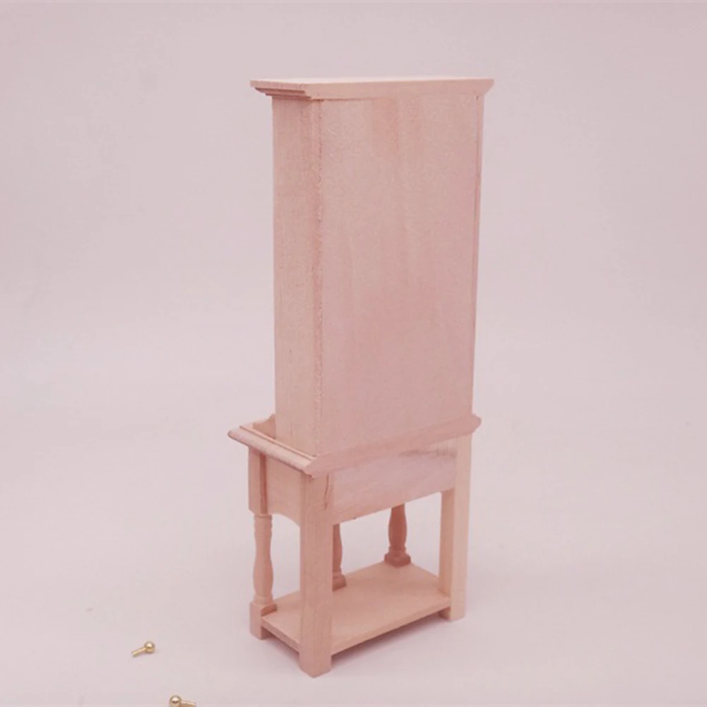 1/12 деревянный кукольный домик Миниатюрный Неокрашенная шкаф для кухонных шкафов, модель номер Декор