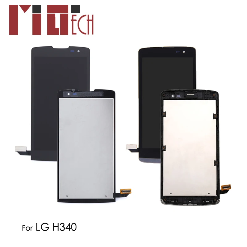 

Original LCD Display For LG Leon H340 H345 H340N H324 MS345 Touch Screen Digitizer Assembly Replacement Black White With Frame