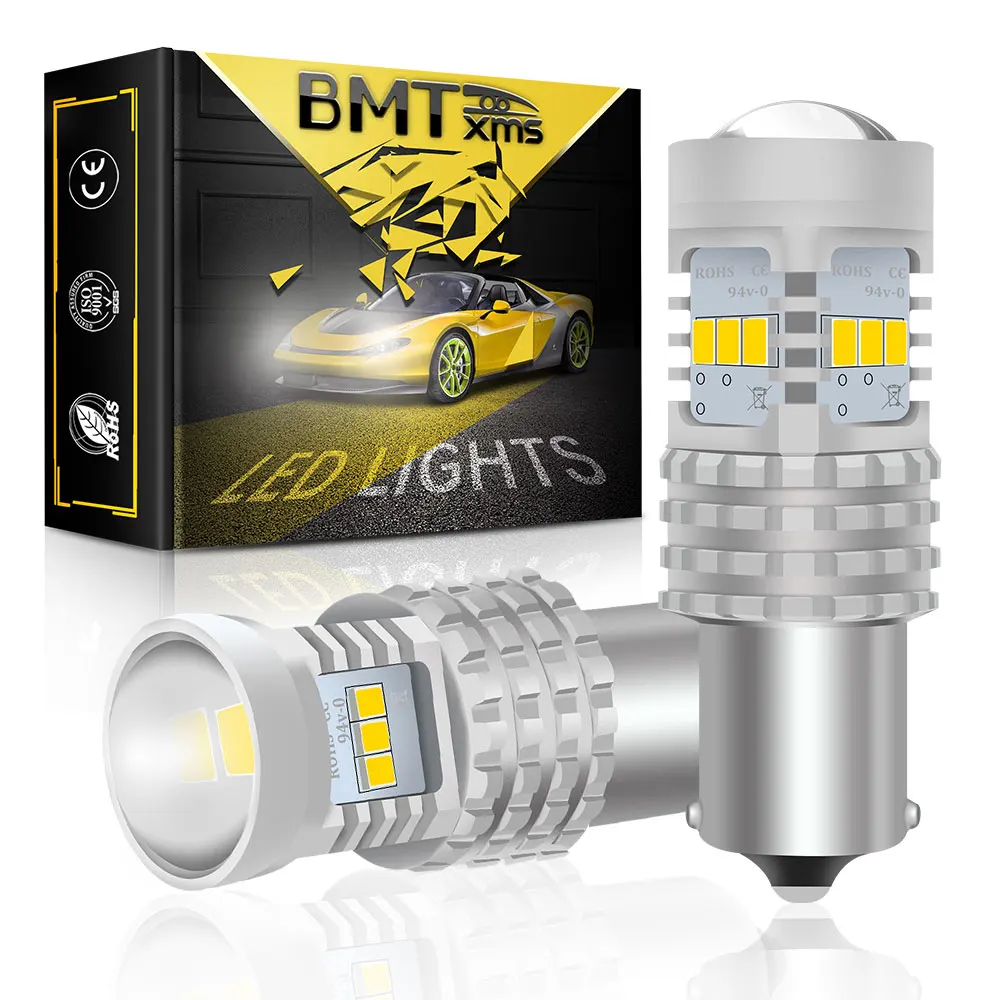 BMTxms Canbus P21W 1156 BA15S автомобильные светодиодный лампы 6000K белый для SEAT LEON 1 2 3 MK1 MK2 MK3 M 1P