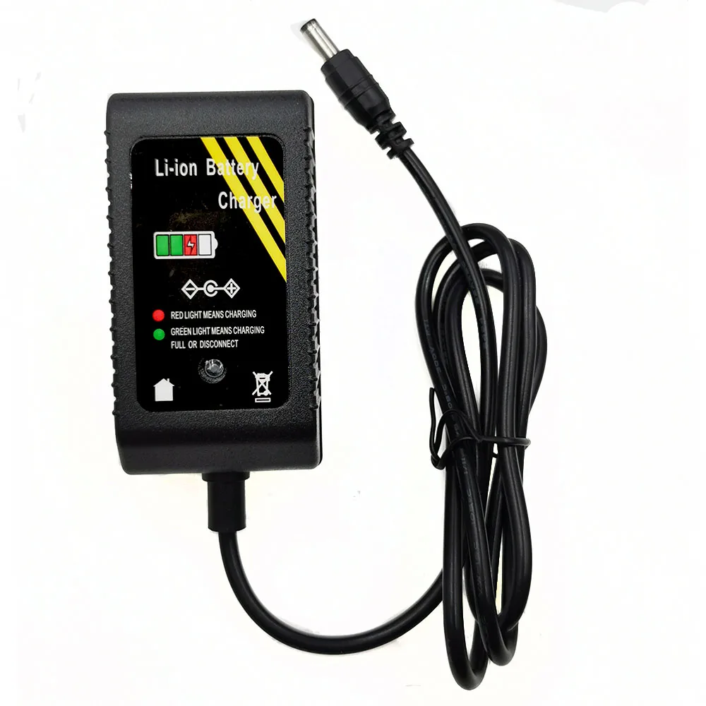 21V 2A 배터리 충전기 100V-240V 리튬 배터리 충전기 5.5mm x 2.1mm DC 전원 잭 소켓 암 패널 마운트 커넥터