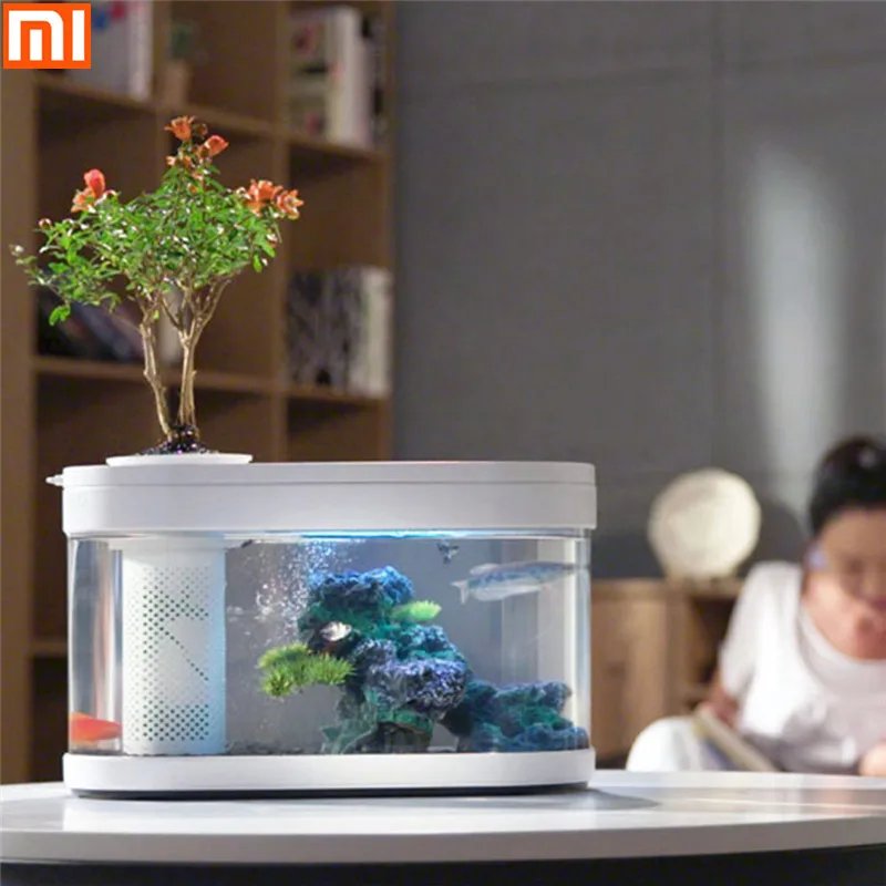 Геометрический аквариум Aquaponics Ecosystem маленький водяной сад экологический