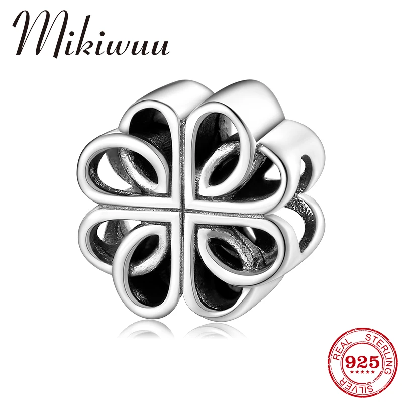 

100% Real 925 Sterling Silver Flower Charm Metal Beads Fit Original Pandora Charm Bracelets Bangles DIY Fine Jewelry Wholesale