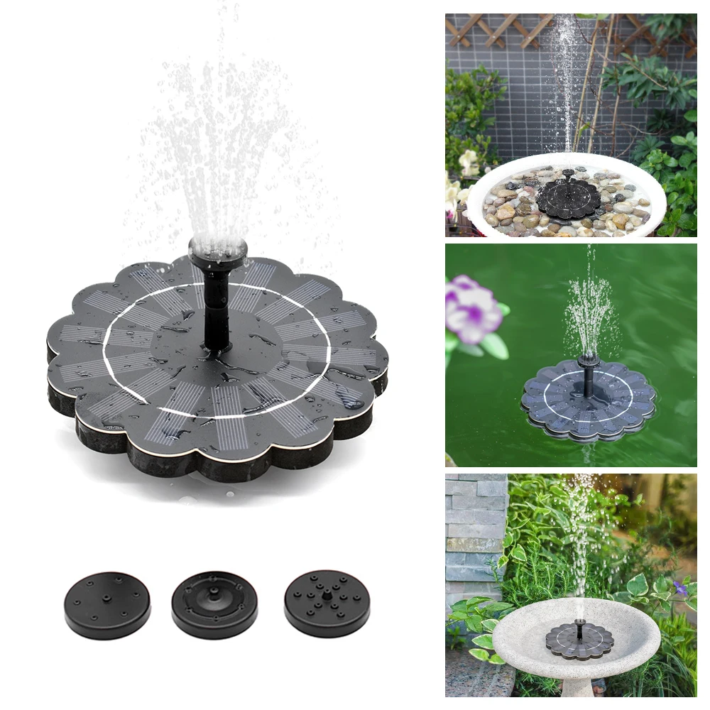 180L/ч водяной насос на солнечной батарее Birdbath насос фонтана со съемным водяным насосом 4-уровневый поток воды фонтана на солнечных батареях