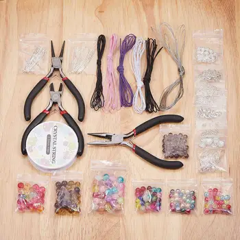 

Thread Beads Pliers DIY Jewelry Bracelet Earrings Making Accessories Tools Kit Christmas Gifts подвески смола струбцина