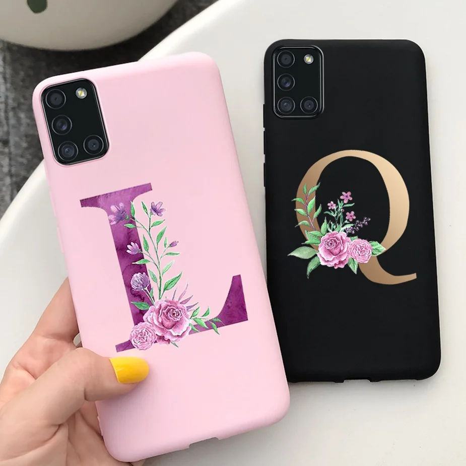 Чехол SM-A315F для Samsung Galaxy A31 мягкий чехол из ТПУ милый с буквами A 31 GalaxyA31 чехлы