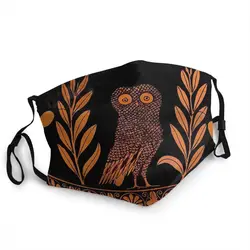 Masque Reutilizables Attic Figure Kalpis Owl Athena Olive Greek Mythology Ancient Folklore Higienica Adulto Face Mask