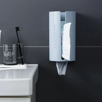

Kitchen Bathroom Paper Towel Holder Wall Mounted Plastic Garbage Bag Dispenser,Semi-Circular Tissue Box, Toilet paper holder