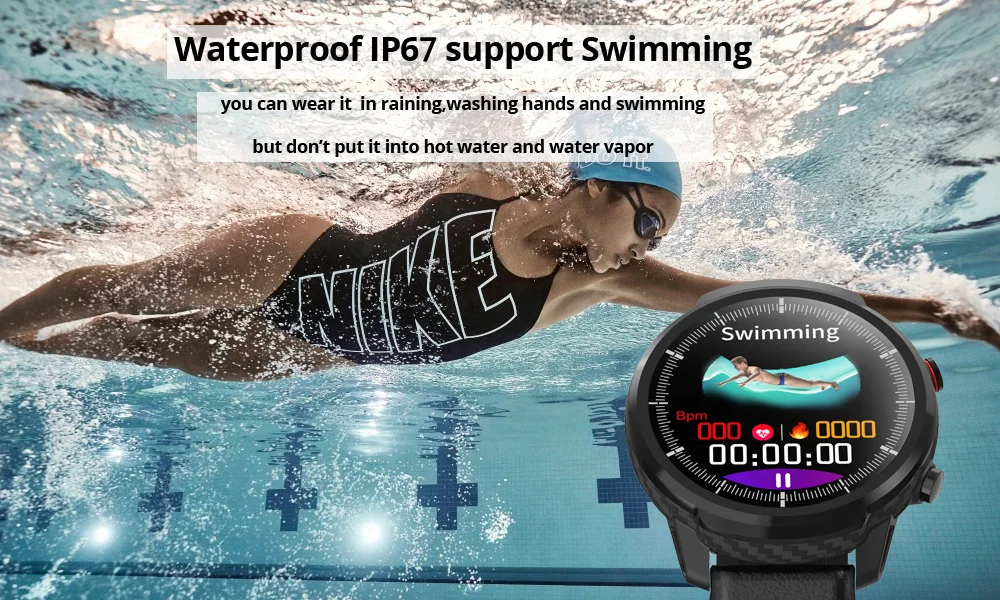 Smart watch fitness S10 touch full, IP67 water resistant, heart rate monitor for Android IOS