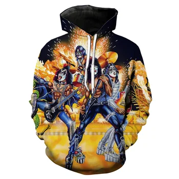 

kiss band hoodies men 3d print hooded sweashirts/shirts/pants fashion harajuku punk casual shorts funny streetwear hip hop hoody
