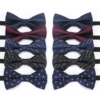 

Fashion Kids Boy Polyester Bowtie Butterfly Party Pet Adjustable Trendy Bow Tie Striped Solid Brand Bow Tie Graduation Accessory