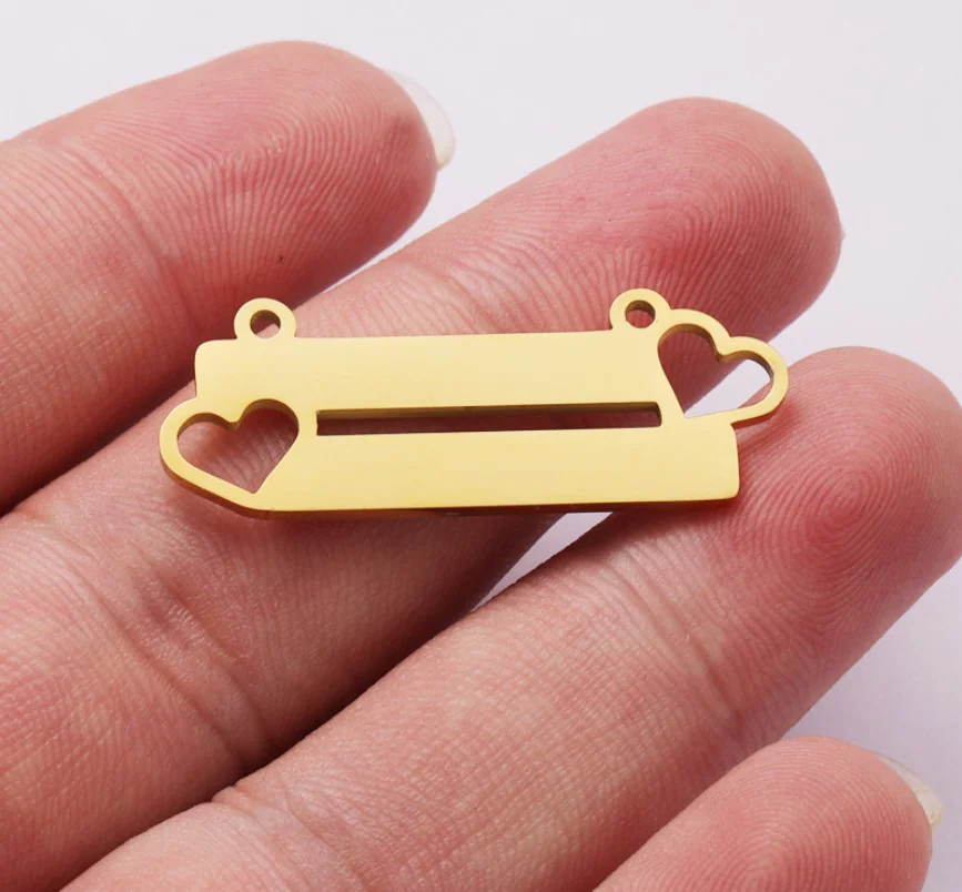 

20 шт./партия, подвески из нержавеющей стали в форме сердца