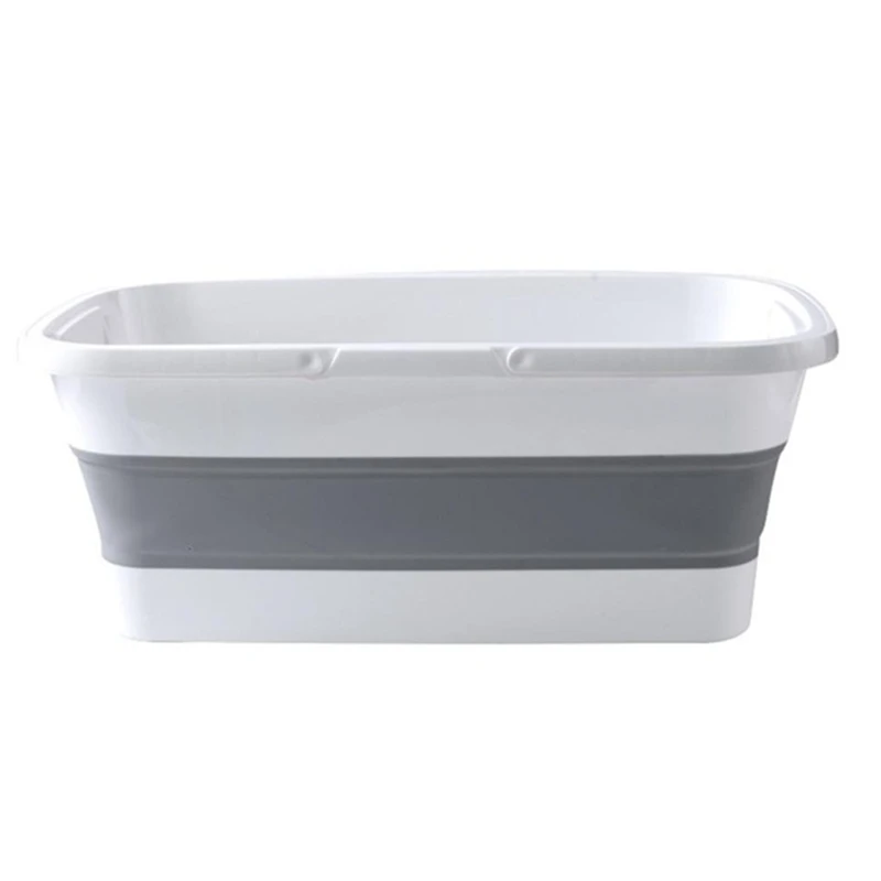 

Foldable Mop Bucket Collapsible Portable Wash Basin Dishpan with Handle for Camping Fishing