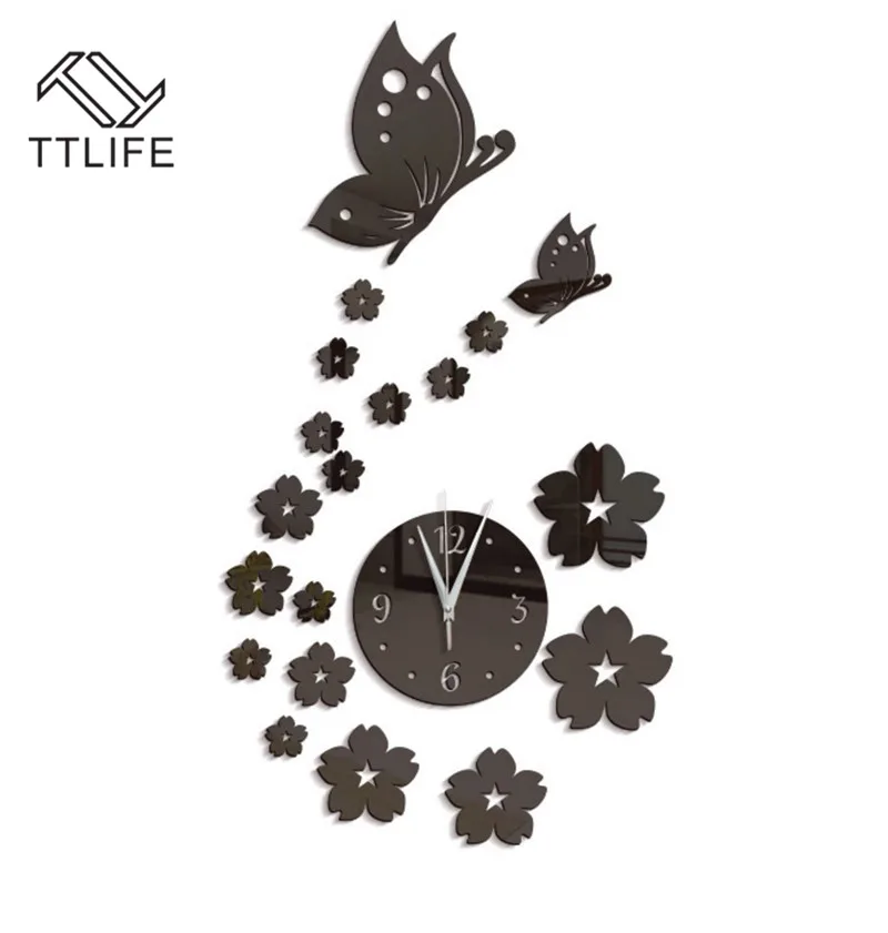 

TTLIFE Living Room Decoration Modern Wall Sticker Mirror Wall Decals Creative Background Mirror Crystal Stereo Home Decoration