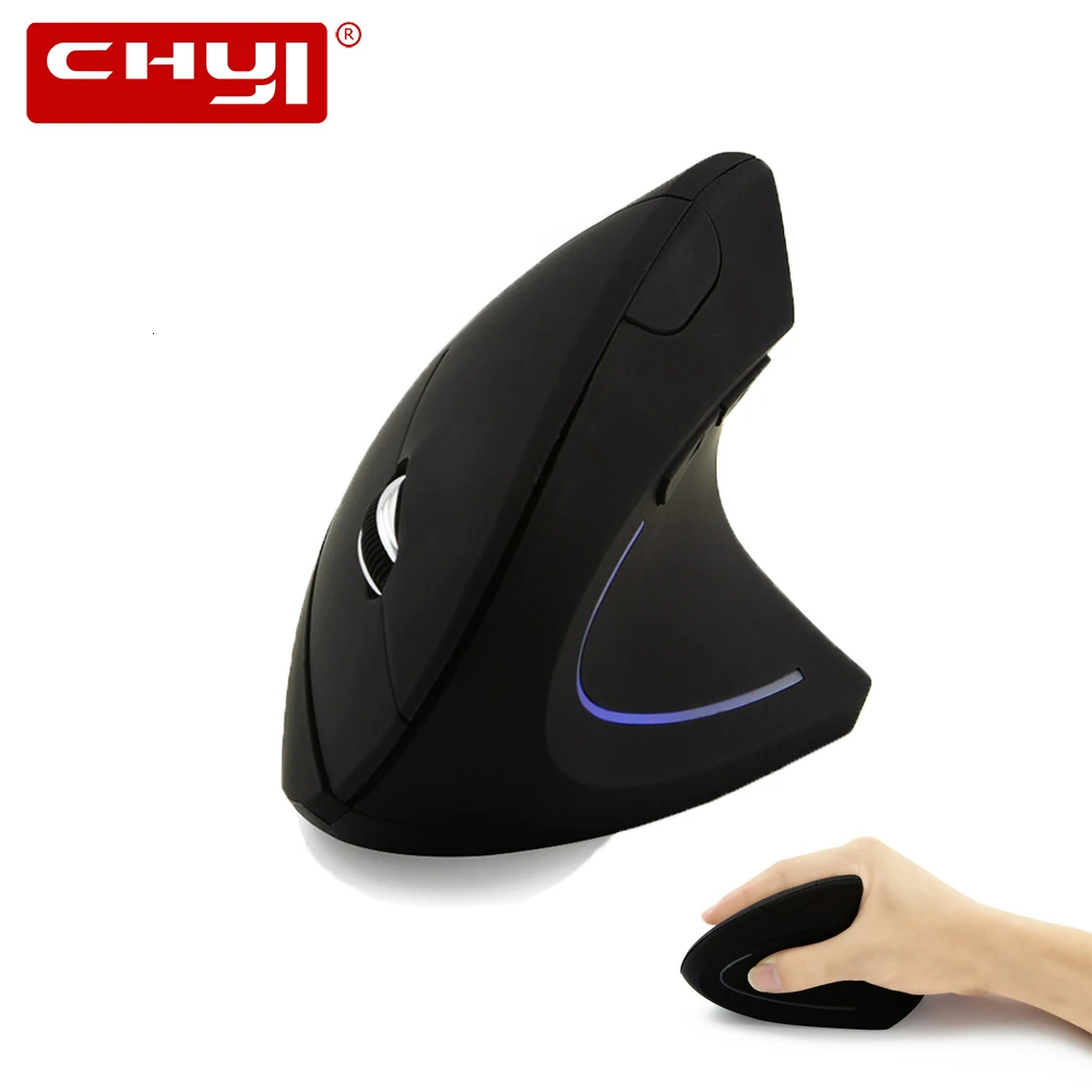

CHYI Vertical Wireless Mouse Ergonomic Gaming Computer Mouse 1600DPI 6D Optical Mice Colorful LED LIght PC Mause With Mouse Pad