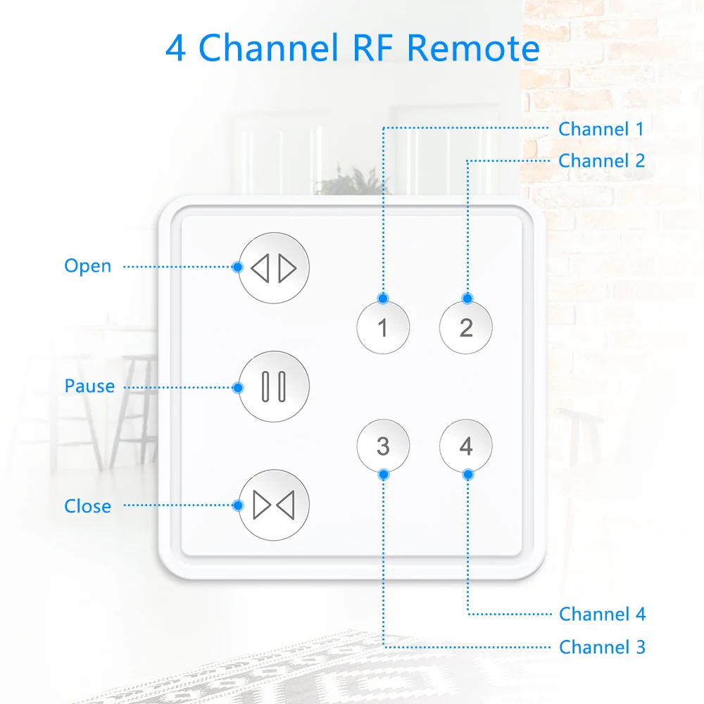 Interruptor inteligente persiana Tuya WiFi y RF,módulo de interruptor de  Motor de cortina de persiana enrollable inteligente para el hogar,Control  remoto inalámbrico,Temporización, trabajo con Alexa/Google 110V 220V