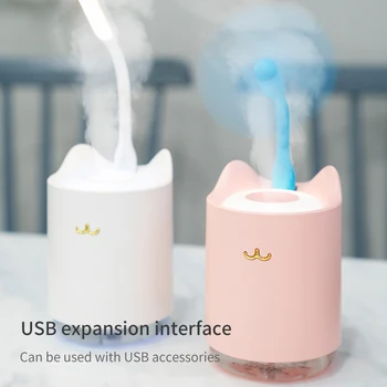 

New USB Ultrasonic Air Humidifier Colorful Night Light Humidifier Mini Cat Aroma Diffuser With Night Light Humidifier For Home