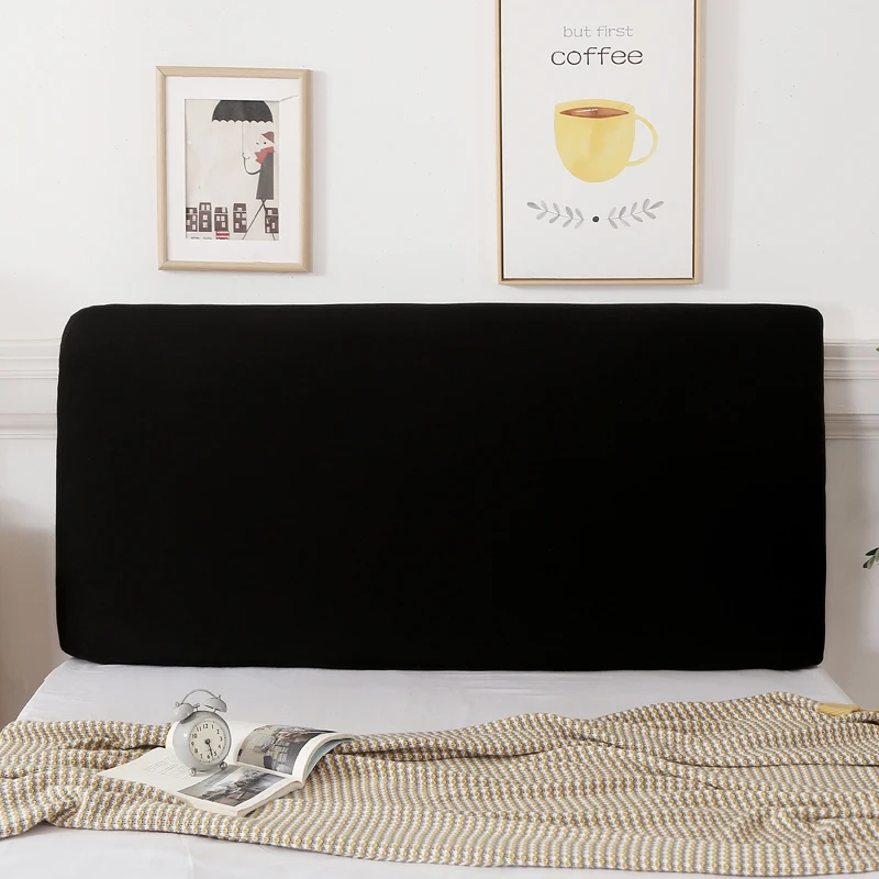 Сплошной черный цвет эластичный чехол для кровати Полностью закрытый эластичный Пыленепроницаемый Чехол для кровати/защитный чехол