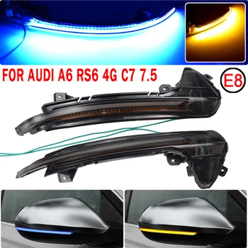 

2 pieces LED Dynamic Turn Signal Light For Audi A6 C7 C7.5 RS6 S6 4G 2012-2018 Car Side Wing Rearview Mirror Blinker Indicator