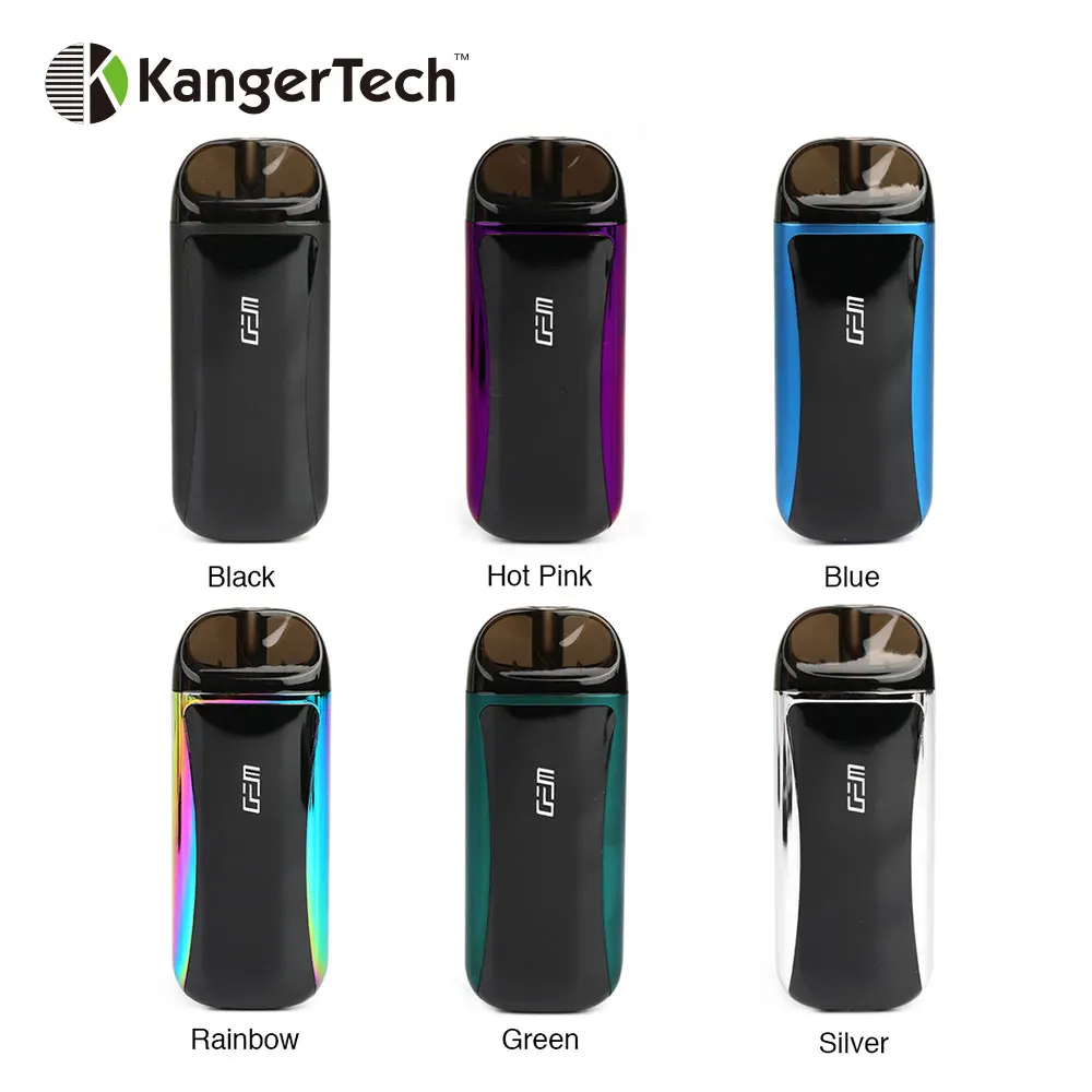 

Original Kangertech GEM Pod Vape Kit with 500mAh Battery & 2ml Pod & 1.2ohm Ceramic Coil No Button Design E-cig Kit Vs Drag Nano