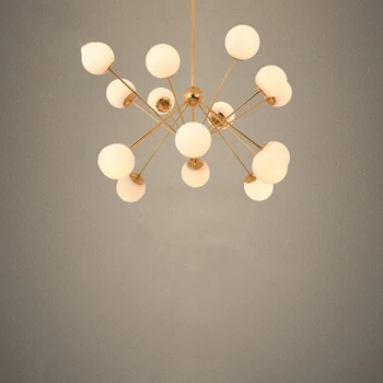 

Nordic Personality Chandelier Postmodern Glass LED Chandelier Lighting Gold Luxury Art Restaurant Hanging Lamps Crystal Lustre