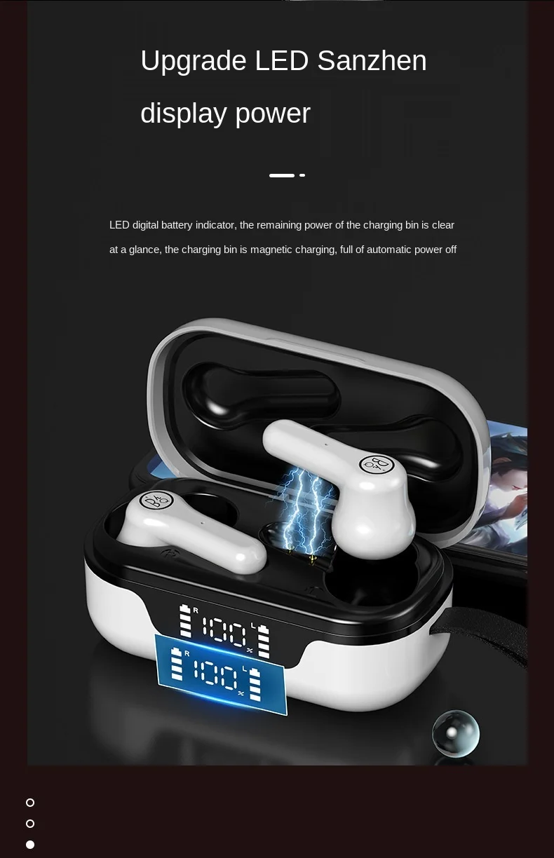 Free shipping Touch Master slave switch Wireless bluetooth headset Intelligent noise reduction Portable charging box waterproof